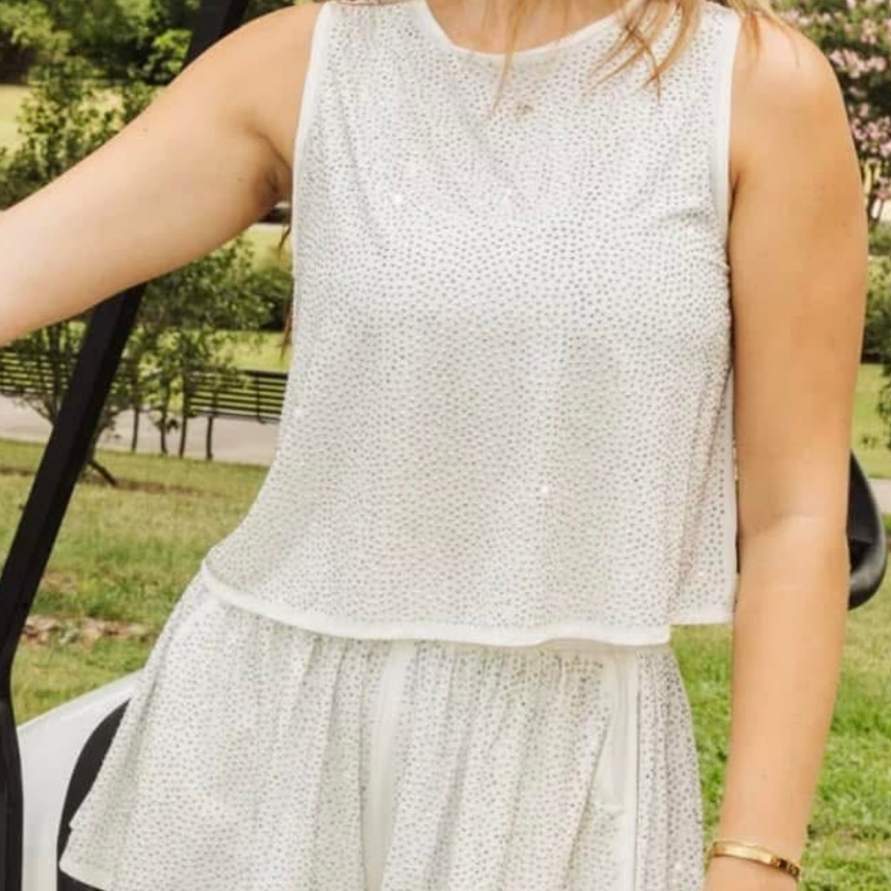QUEEN OF SPARKLES White Athletic Shorts